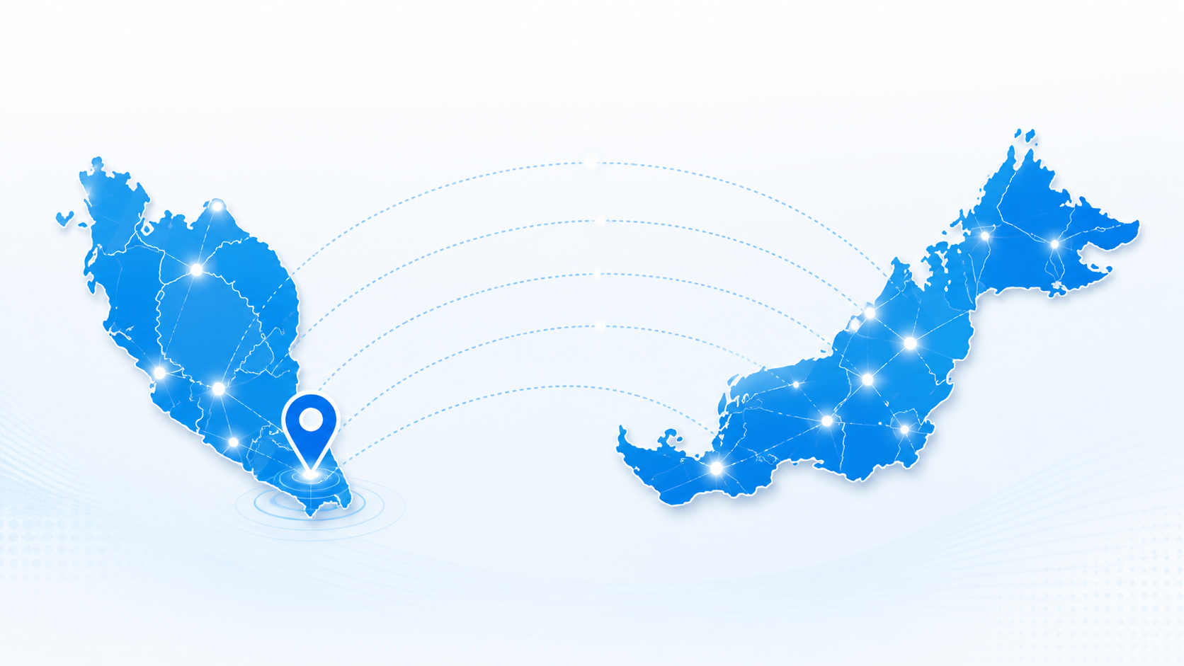 Serving clients across Malaysia map
